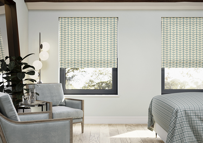 Orla Kiely Solid Stem, Duckegg - Roman Blind - Image 3